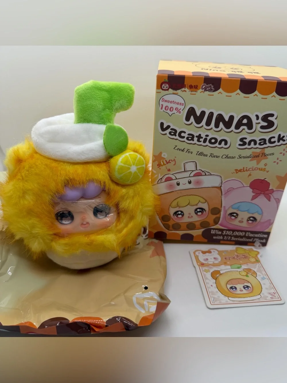 Nina’s Vacation Snacks Confirmed Yellow Lemon Fizz Plush Doll